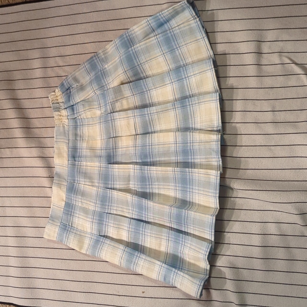 Pleated mini skirt blue tennis, school uniform, cheer preppy